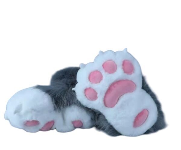 着ぐるみ ケモノ足 靴下 グレー フリーサイズ 21.5ー28CM ケモノ脚 ファースーツ fursuit ぬいぐるみ コスプレ コスチューム kigurumi拍卖