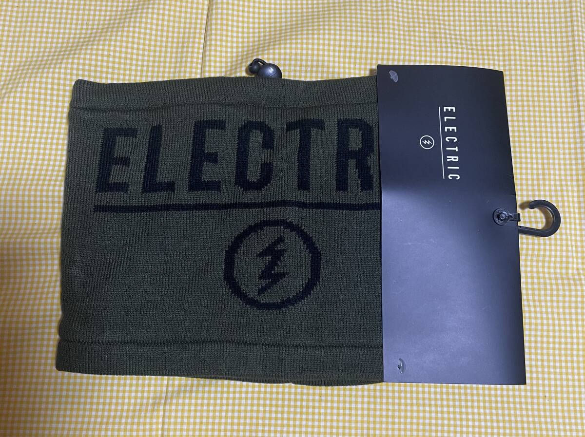 【即決】新品・未使用 ELECTRIC KNIT NECKWARMER OLIVE ニットネックウォーマー オリーブ エレクトリック ロゴデザイン38%OFF 拍卖