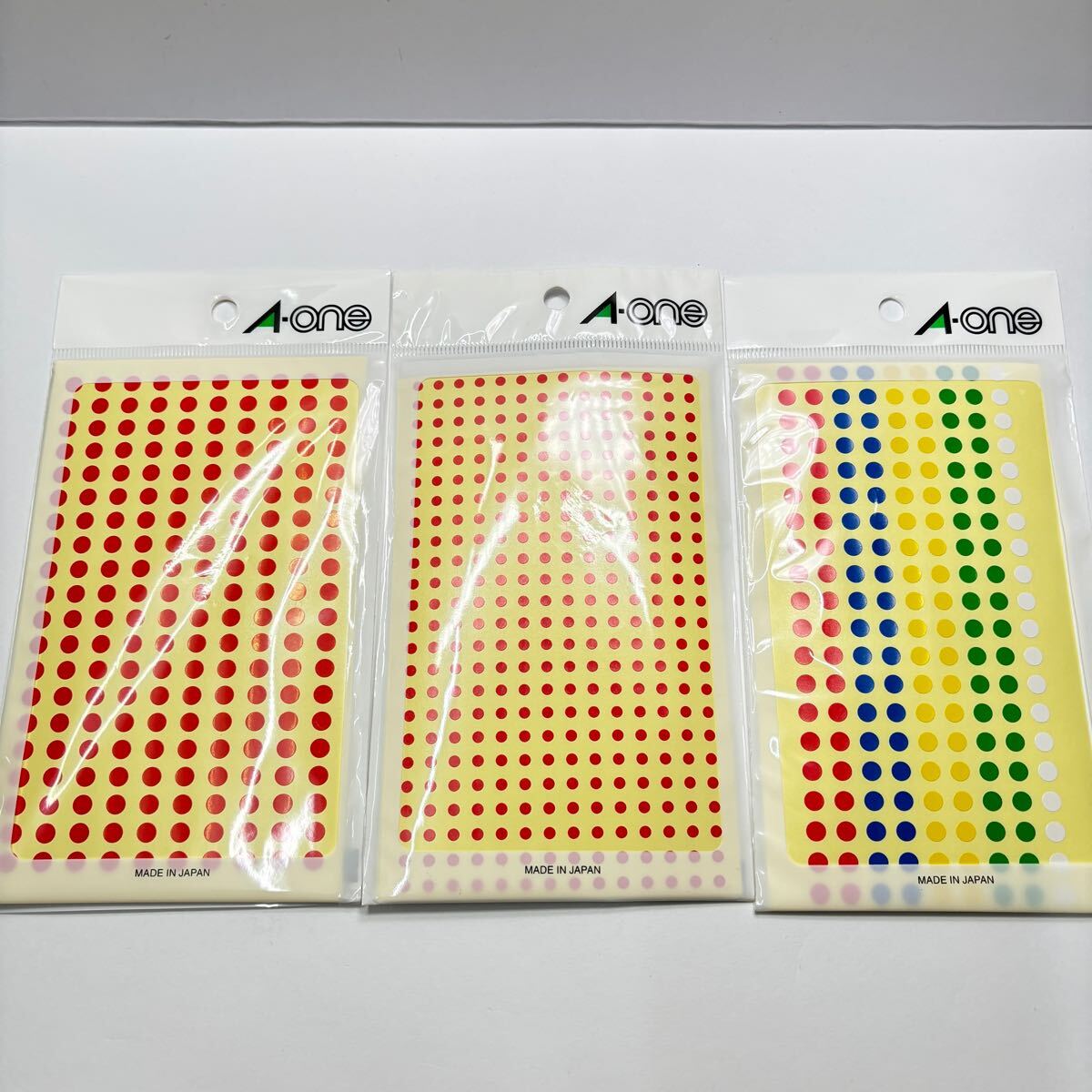 【新品未使用】文具店在庫品 A-one カラーラベル 3種セット z0183拍卖