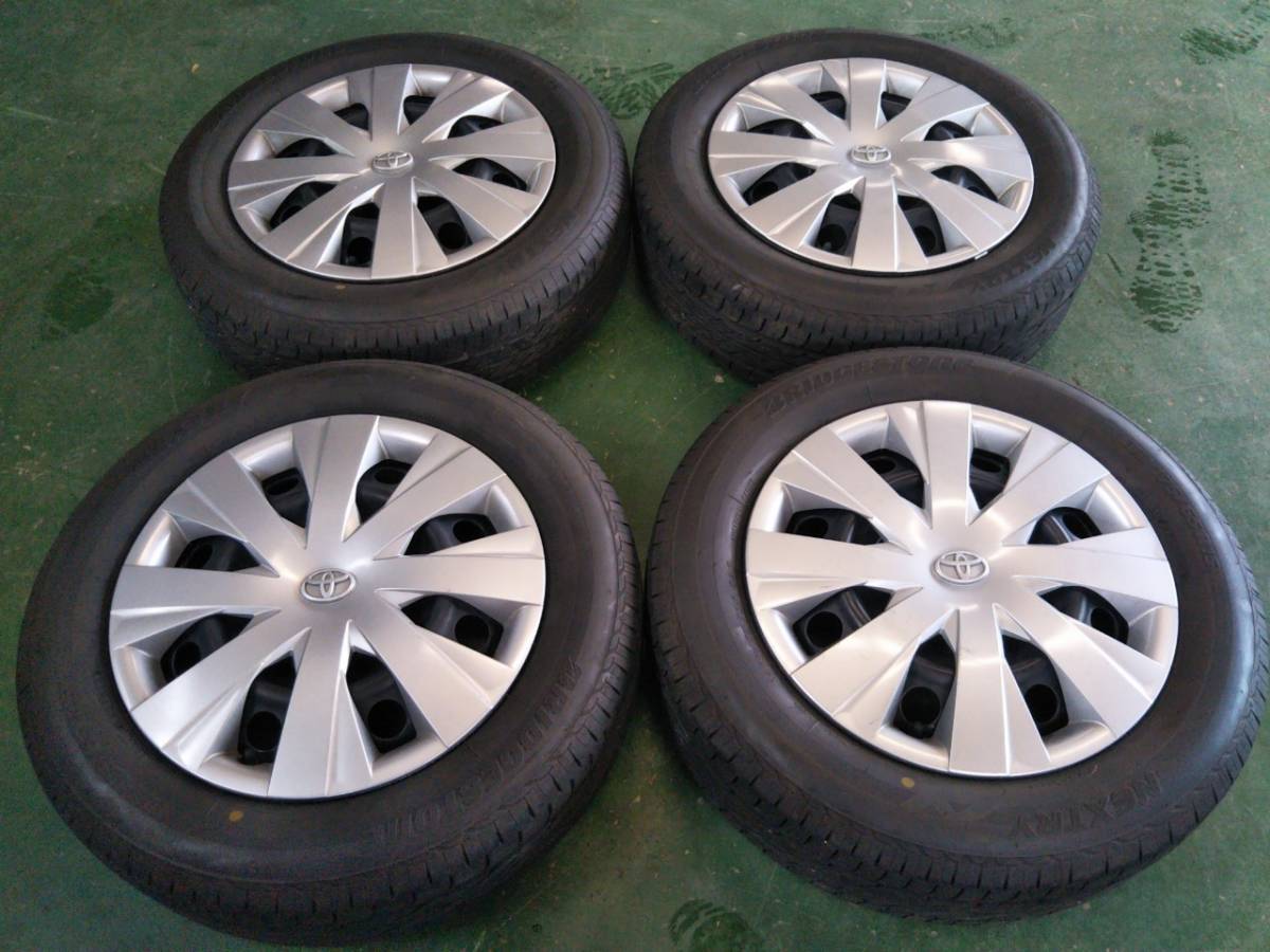 Y267 175/65R15 BRIDGESTONE ブリジストン 2018年 PCD100 4H 5J FIELDER フィールダー NZE164 4本セット キャップ付き拍卖