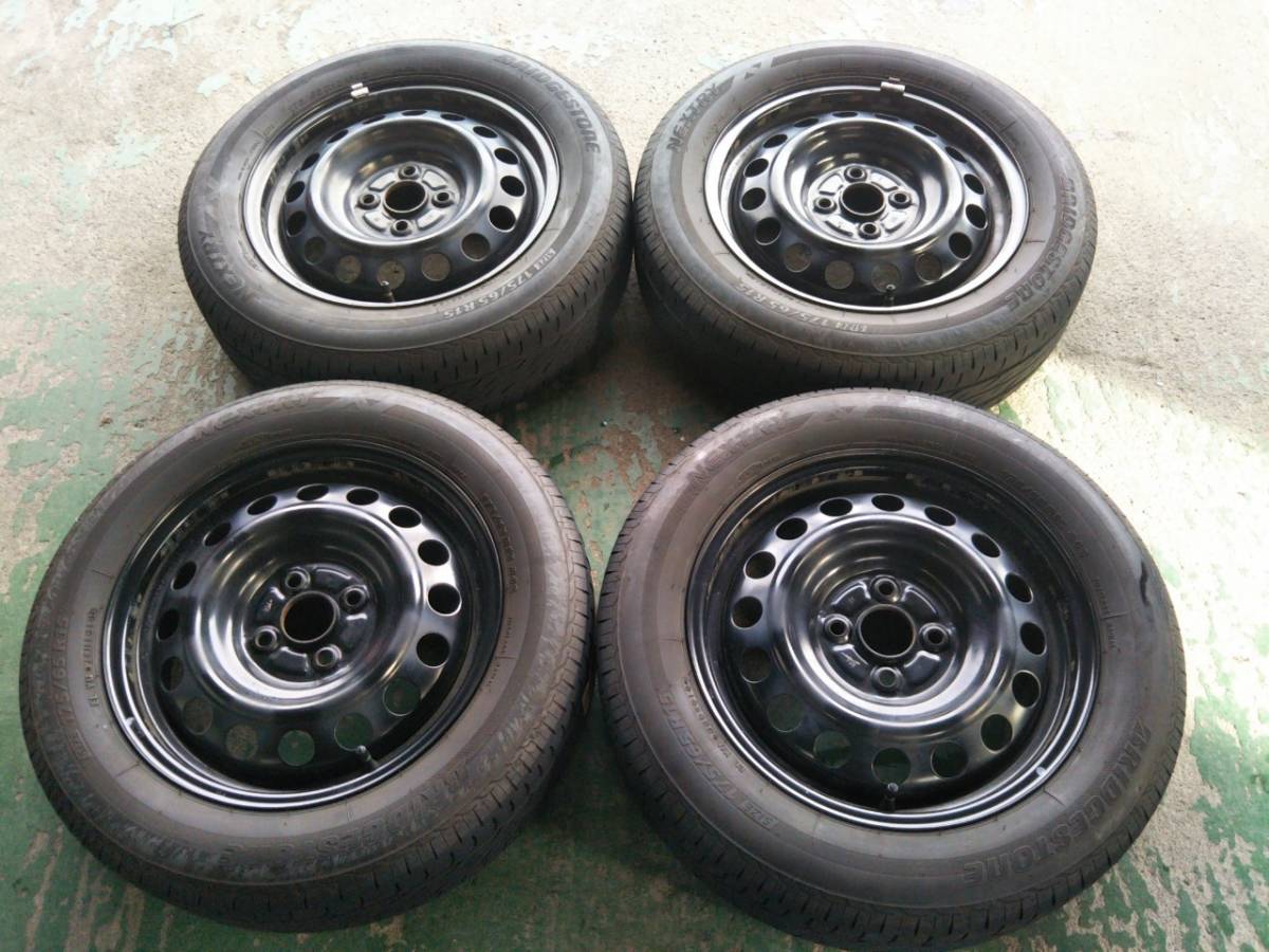 Y276 175/65R15 bridgestone ブリジストン 2018年 PCD100 4H 5J FIELDER フィールダー NZE164 4本セット拍卖