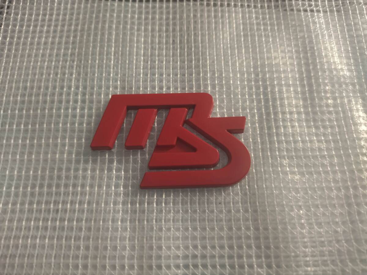 【ゆうパケット送料込】MS(MAZDASPEED) ロゴ3Dエンブレム(両面テープ) レッド 金属製 マツダスピード 拍卖