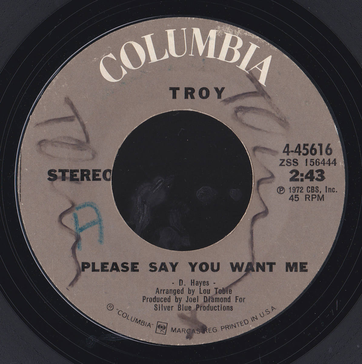 ソウル7inch・45★TROY / Please say you want me / It’s just not the same★Columbia★拍卖