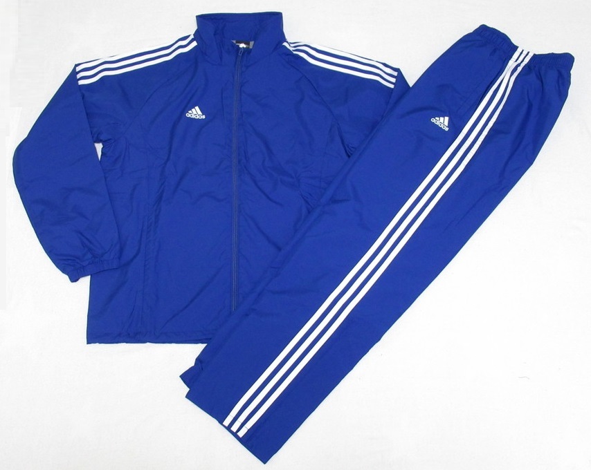 adidas ウィンドブレーカー セットアップ ブルー 上O 下L アディダス ジャケット パンツ 上下セット 3本ライン 青 白 部活 DP0428 DP0422拍卖