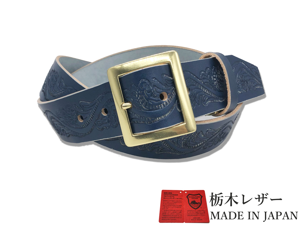 新品 栃木レザーベルト ロングサイズ 本革 牛革 メンズ 紺 国産 クラフト カジュアル レザー 40mm W044NVLG拍卖