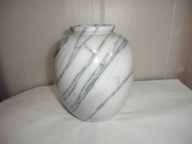 大理石 大理石の壷 壺 大理石の花瓶 花瓶 生花 華道 インテリア 雑貨 飾り壷 拍卖