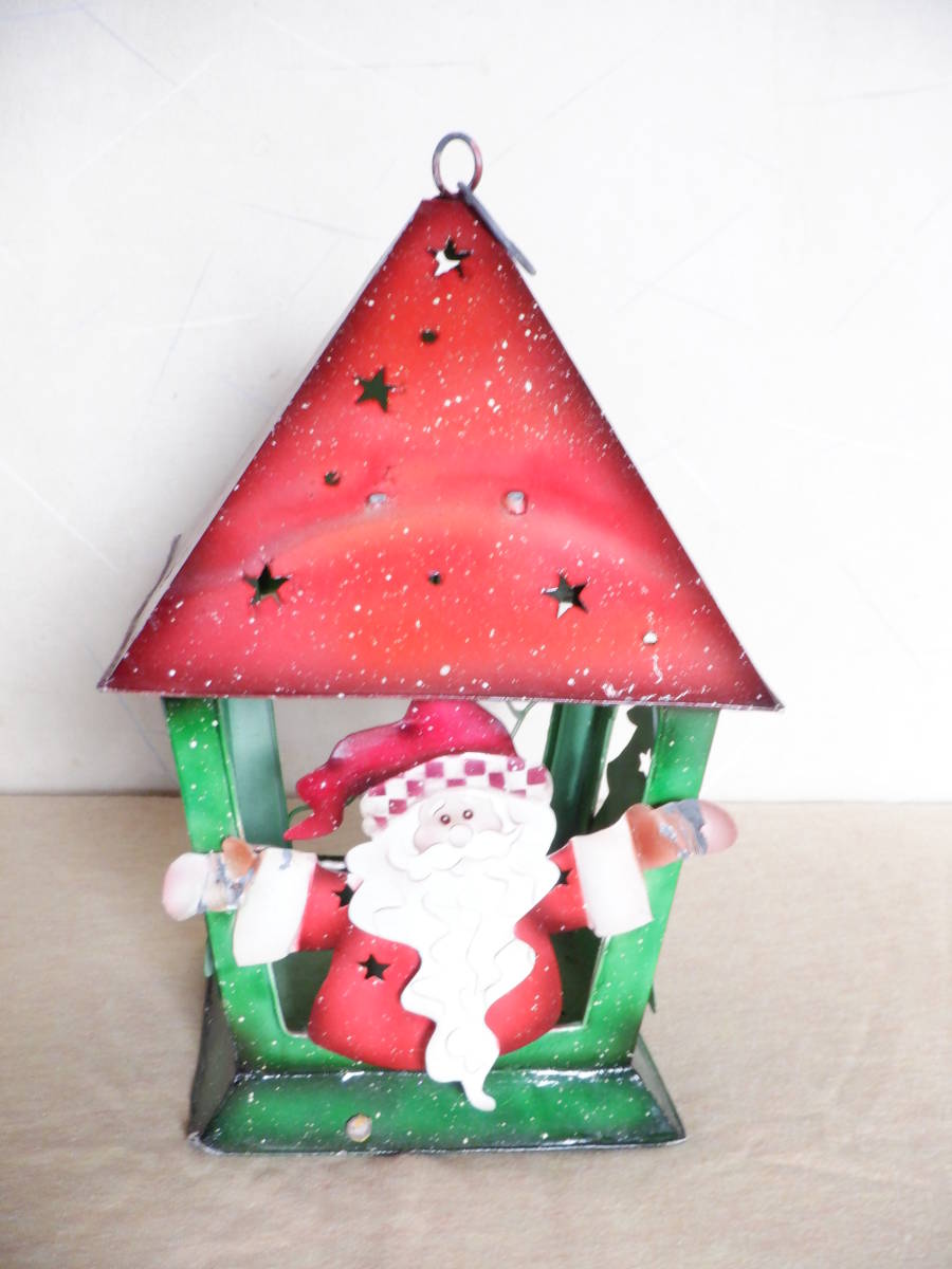 クリスマスオーナメント ランタン スチール製 ハンドメード風 インテリア キャンドル2個付き 拍卖