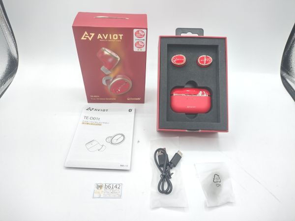 送料無料!動作確認済み!箱説、充電ケースなど付属品完備です!AVIOT TE-D01m(コーディナルレッド)完全ワイヤレスイヤホン b6142拍卖