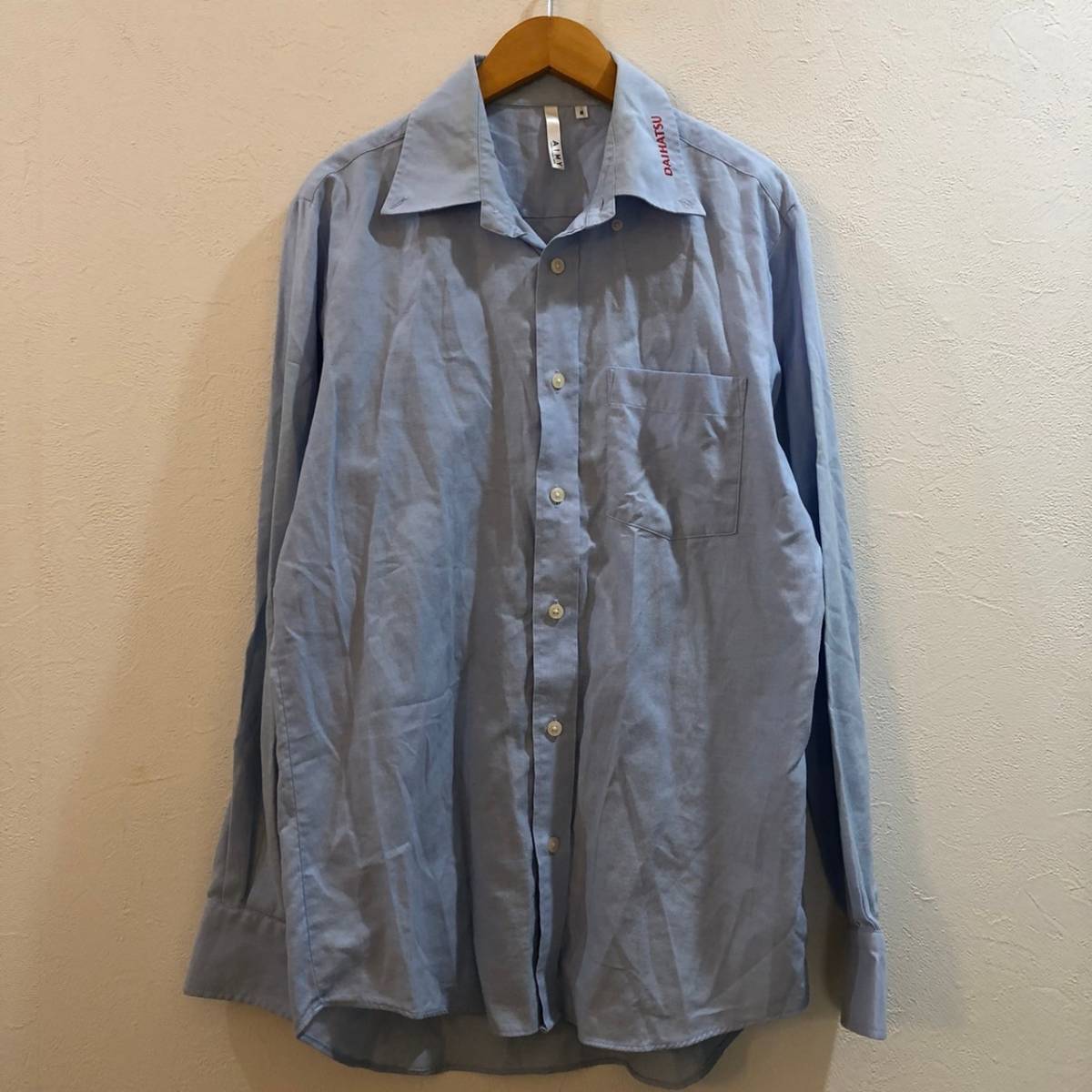 AIMY/ ダイハツ 長袖 ボタンダウンシャツ ブルー 水色 メンズ M拍卖