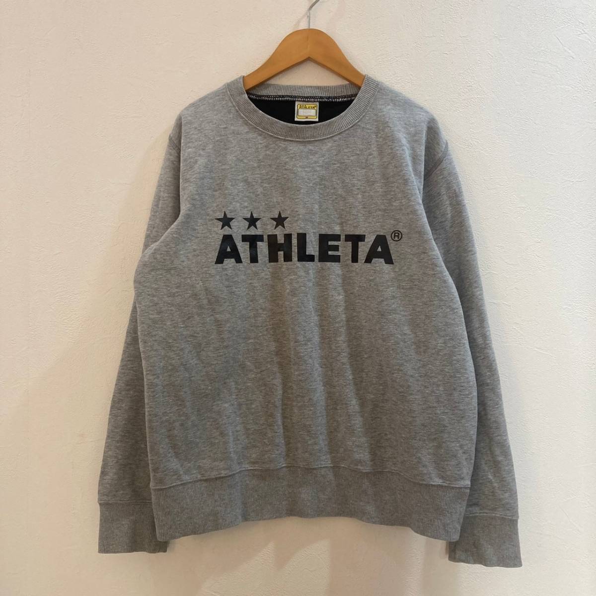 ATHLETA/アスレタ 長袖 トレーナー サッカー グレー メンズ M拍卖