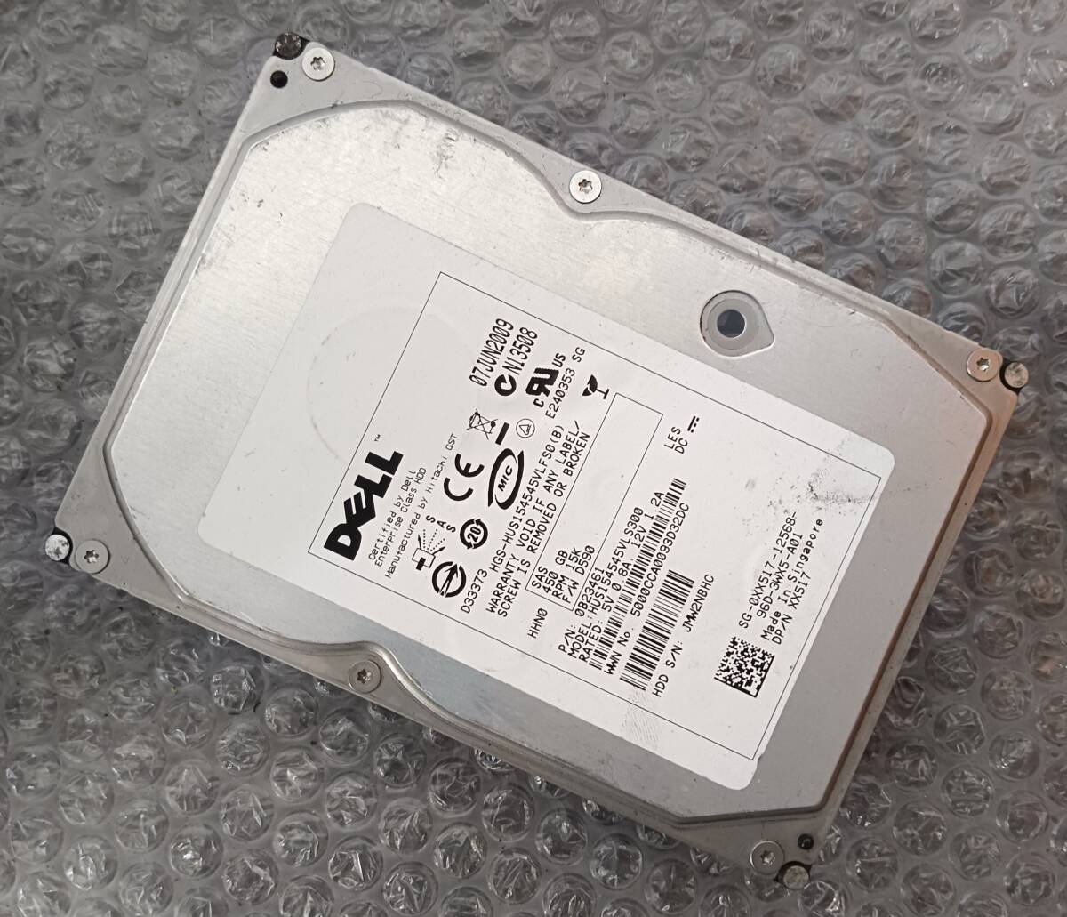 【中古パーツ】 3.5インチ DELL HUS154545VLS300 450GB SAS HDD 正常品 1台■ SAS2884拍卖