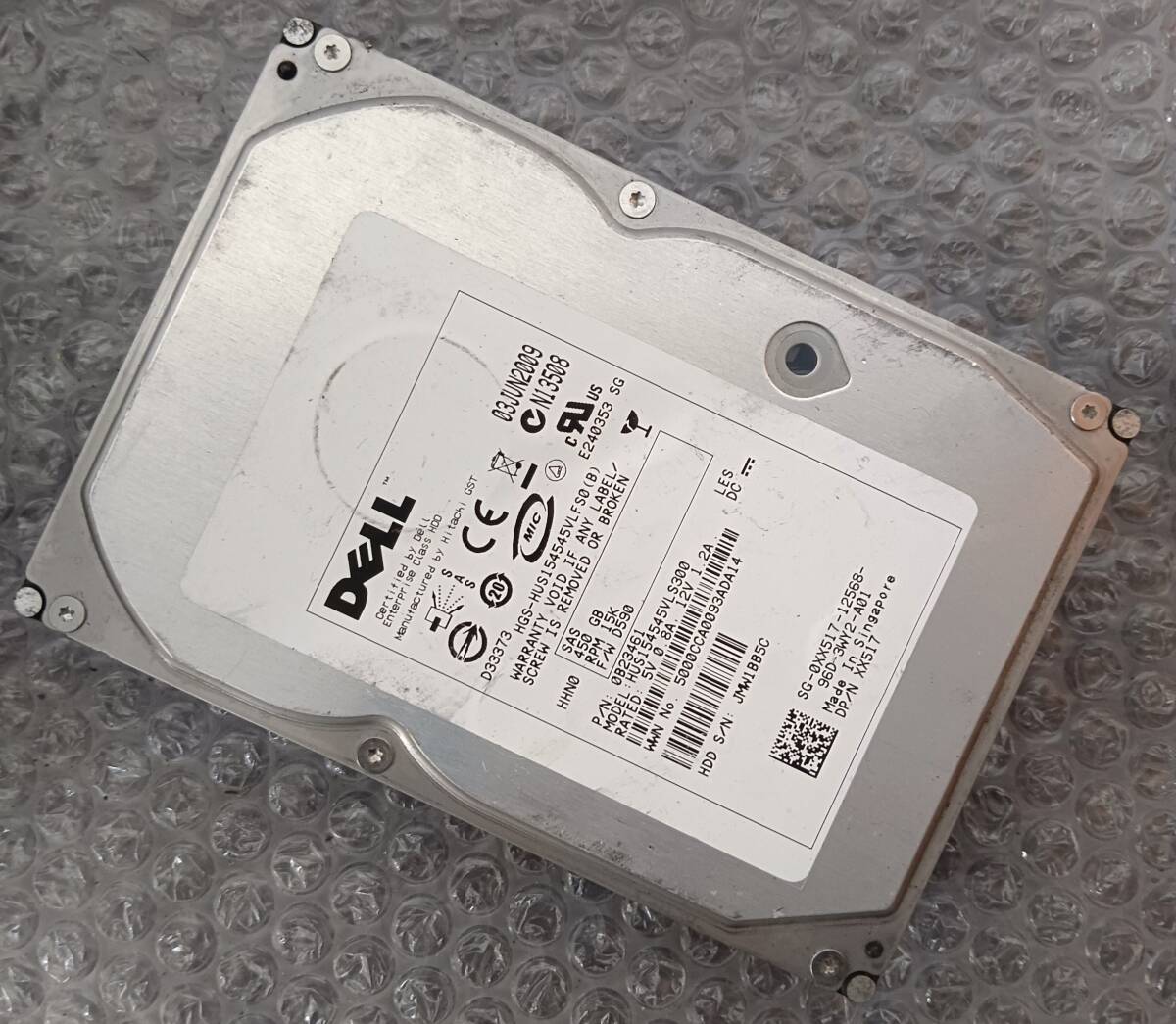 【中古パーツ】 3.5インチ DELL HUS154545VLS300 450GB SAS HDD 正常品 1台■ SAS2883拍卖