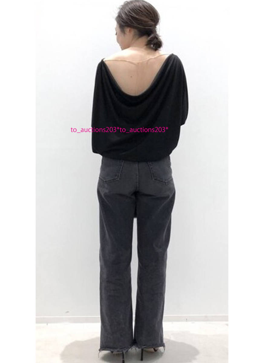 Deuxieme Classe L'Appartement アパルトモン ◆ 新品タグ付 Drape T-sh ブラック ◆ \28,600-拍卖