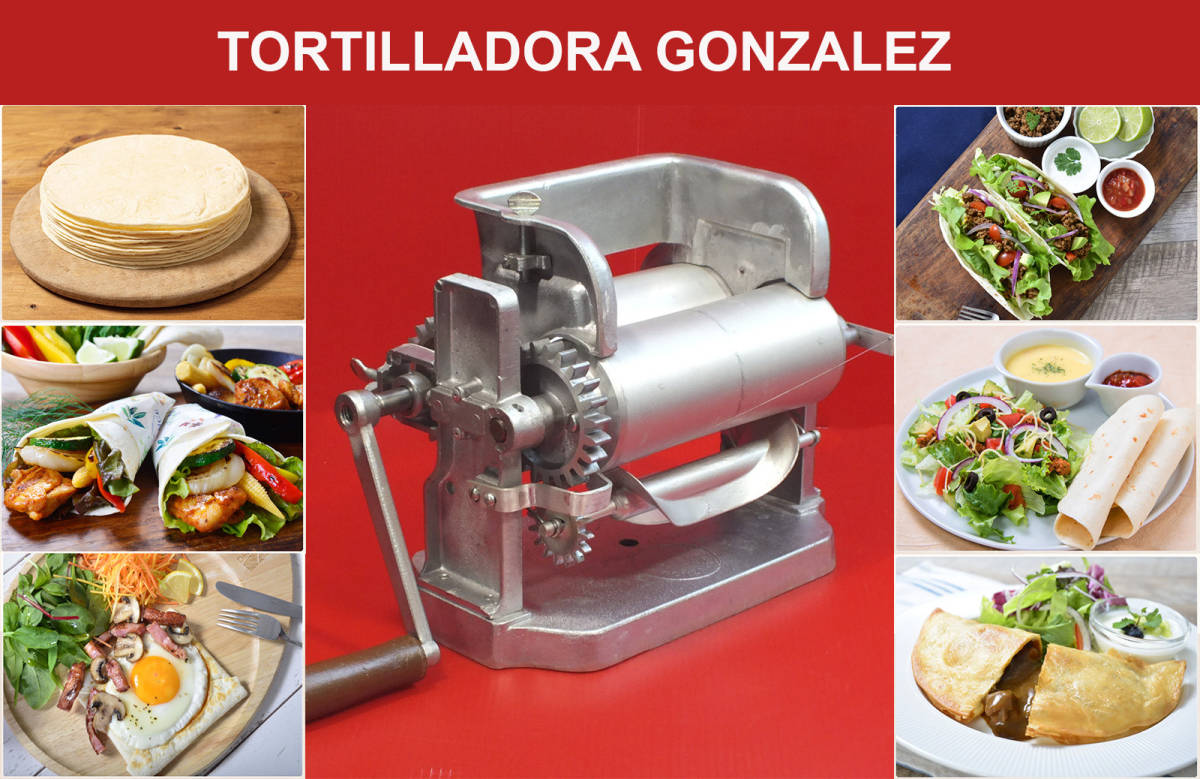 中古 メキシコ製 TORTILLADORA GONZALEZ 手動 小麦粉/コーン アルミニウム トルティーヤメーカー拍卖