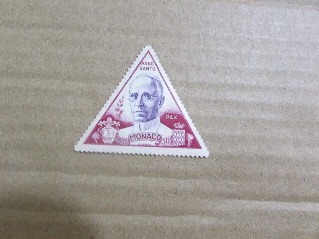80 モナコ 1950年の聖年;教皇ピウス12世(1876-1958) 1種完 1951-06-04拍卖