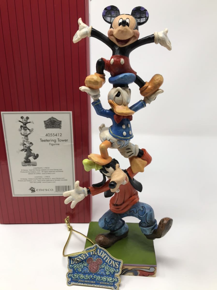 グーフィー ドナルド ミッキー Teetering Tower クリスマス!GIFT! Jim Shore Disney Traditions ジムショア TOWER!拍卖