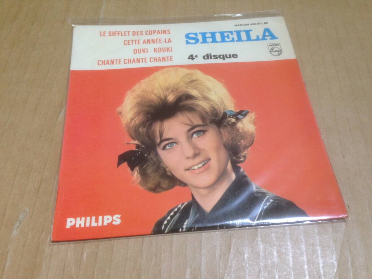 EP フランス盤 シェイラ SHEILA / LE SIFFLETA DES COPAINS 他4曲盤 ジャケ裏ハガレ小 MEDIUM 432.977 BE 七4K1拍卖