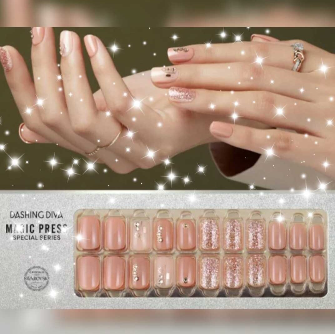 30枚高級 スワロフスキー コレクション ダッシングディバ マジックプレス DASHINGDIVA ショップチャンネル オレンジ ベージュ ヌードカラー拍卖