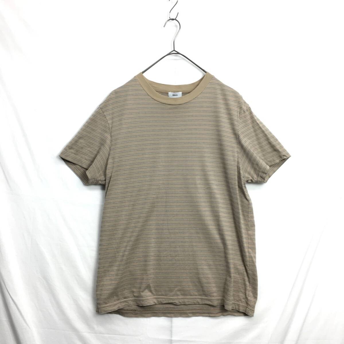 KZ5947★Allege : ボーダー柄 オーバーサイズTシャツ★2★ベージュ アレッジ拍卖
