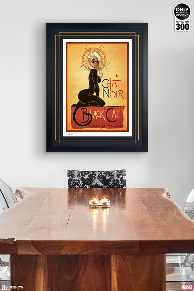 サイドショー Le Chat Noir: The Black Cat ファインアートプリントby Sideshow Collectibles 限定版:300枚 額装品拍卖