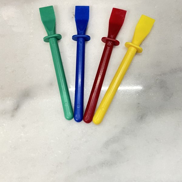 ☆ゴム糊用 ヘラ ペインティングスクラバー レザークラフト 道具 レザーツール 4本セット☆拍卖