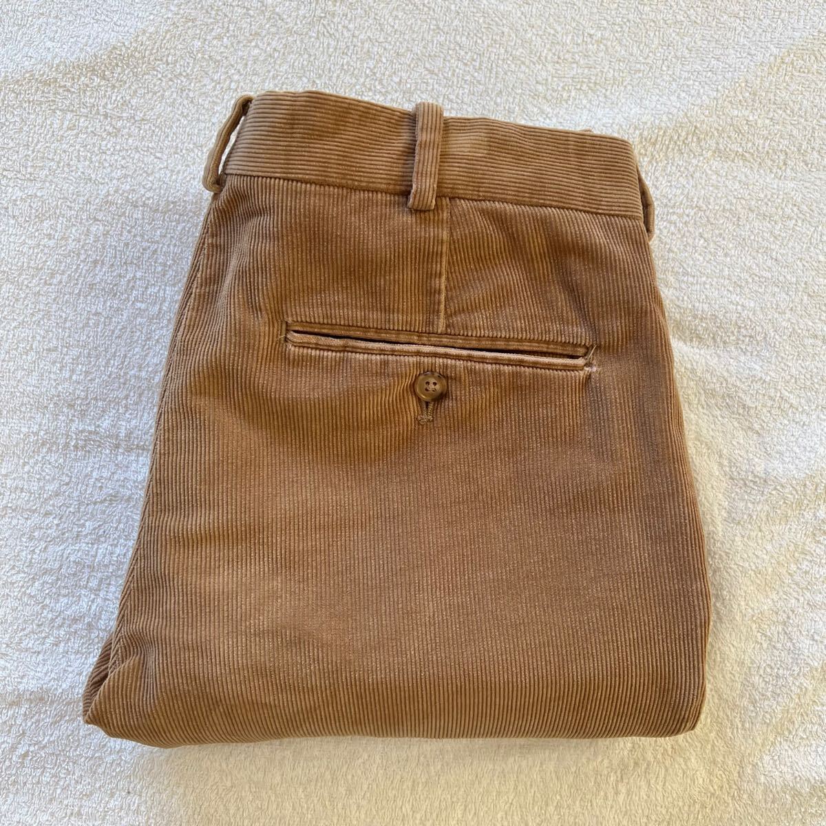 LANDS’END ランズエンド コーデュロイ トラウザーズ パンツ チノパン スラックス ベージュ 太畝 拍卖