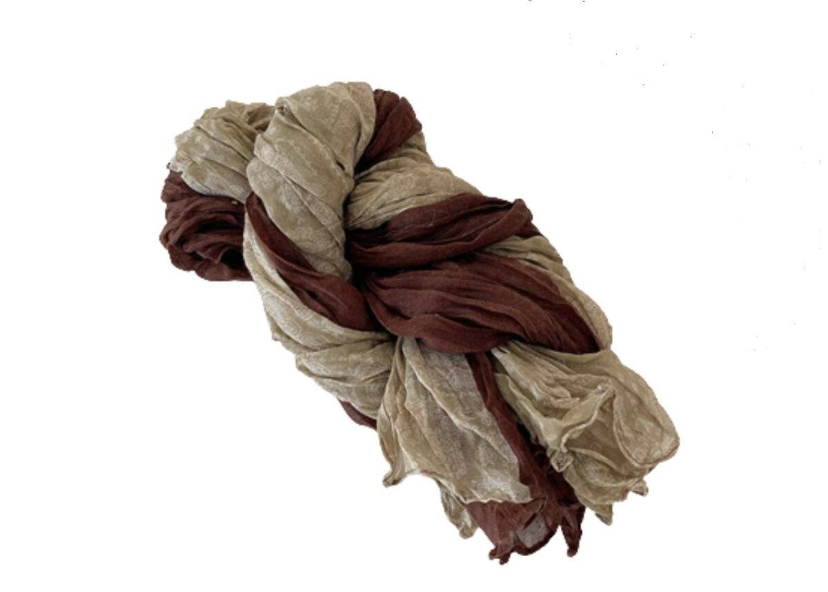 新品 スカーフ ストール 【コーヒー】 マフラー レディース 綿 プリーツ 大判 ショール 紫外線 対策 誕生日 敬老の日拍卖