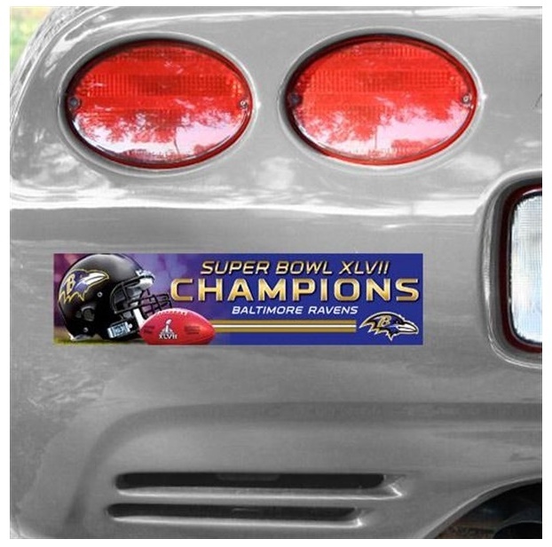 NFL ボルティモア・レイブンズ スーパーボウル チャンピオン ステッカー 2枚セット 送料無料シール Baltimore Ravens Super Bowl Champions拍卖