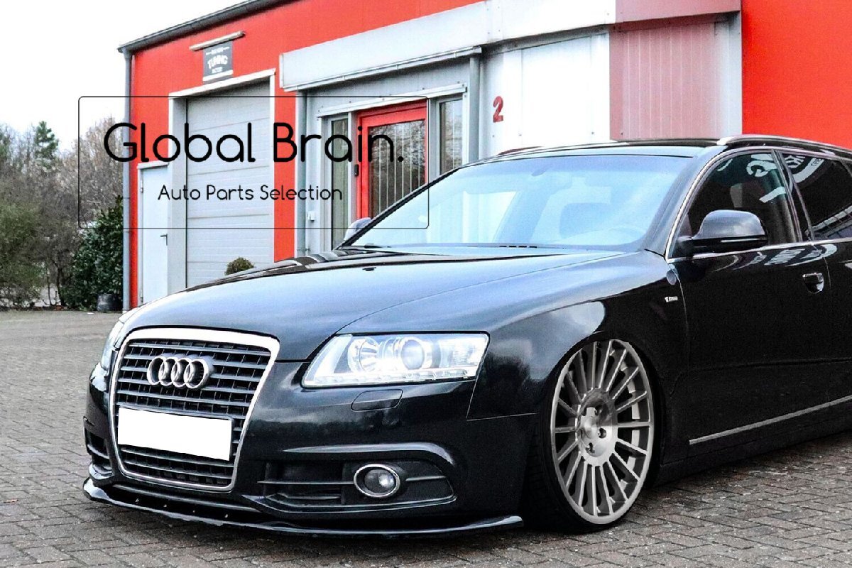 アウディ A6 4F Sライン 後期 フロント リップ スポイラー /フロント スプリッター エプロン バンパー ディフューザー スカート拍卖