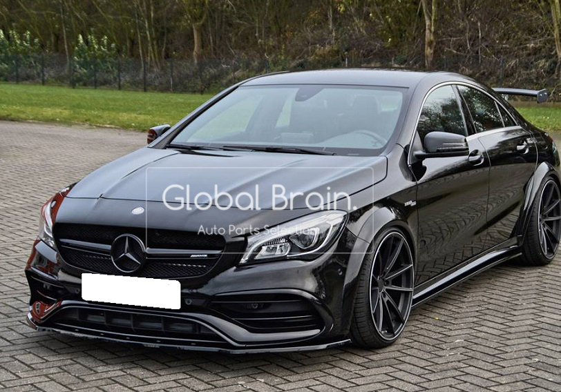メルセデスベンツ CLA 後期 C117 W117 CLA45 AMG フロント スプリッター スポイラー/ エプロン バンパー ディフューザー スカート エアロ拍卖