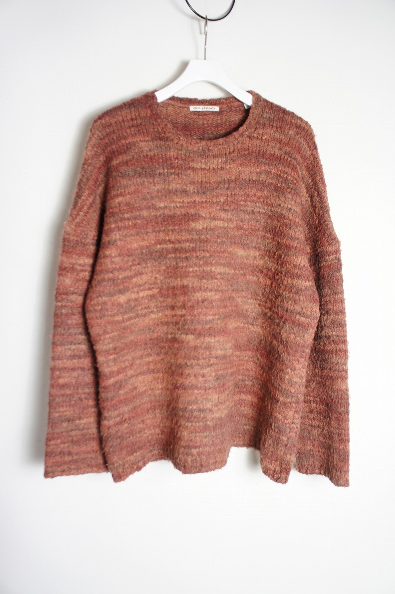 国内正規 美品21AW Our Legacyアワーレガシー Popover Roundneck Rose Pink Smudge ニット セーター M4213PRP 48本物1109O▲拍卖