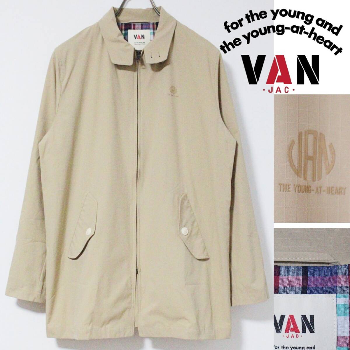 新品 VAN ヴァン ストレッチリップストップ素材 ドックイヤーライトコート XLサイズ K4431拍卖