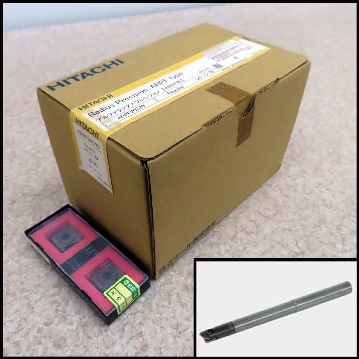■B-h)未使用 日立ツール アルファ ラジアス プレシジョン ARPF20S20 チップ(ZCFW200-R3.0)付/スローアウェイチップ エンドミル/切削工具拍卖