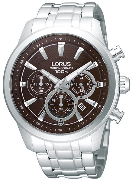 SEIKO LORUS クロノグラフ 100m防水 精悍で美しいブラウンダイアル ★日本未発売 逆輸入 欧州限定モデル 新品未使用 入手困難 拍卖