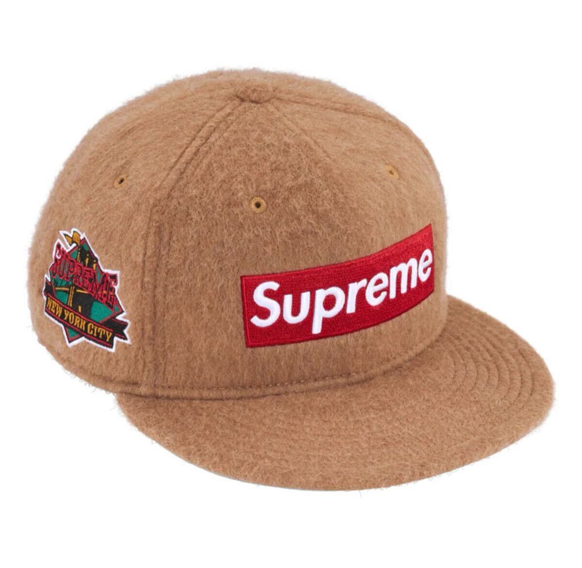 【新品未使用】24AW 25 新品 SUPREME シュプリーム BRUSHED BOX LOGO NEW ERA CAP キャップ 帽子 ぼうし ニューエラ CAMEL キャメル 7 1/2拍卖