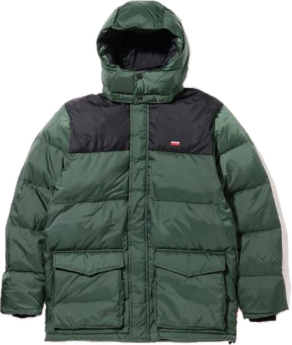 Levi's FILLMORE MID PARKA PYTHON GREEN S リーバイス フィルモア ミッド パーカ パイソン ダウンジャケット グリーン サイズ表記S 大きめ拍卖