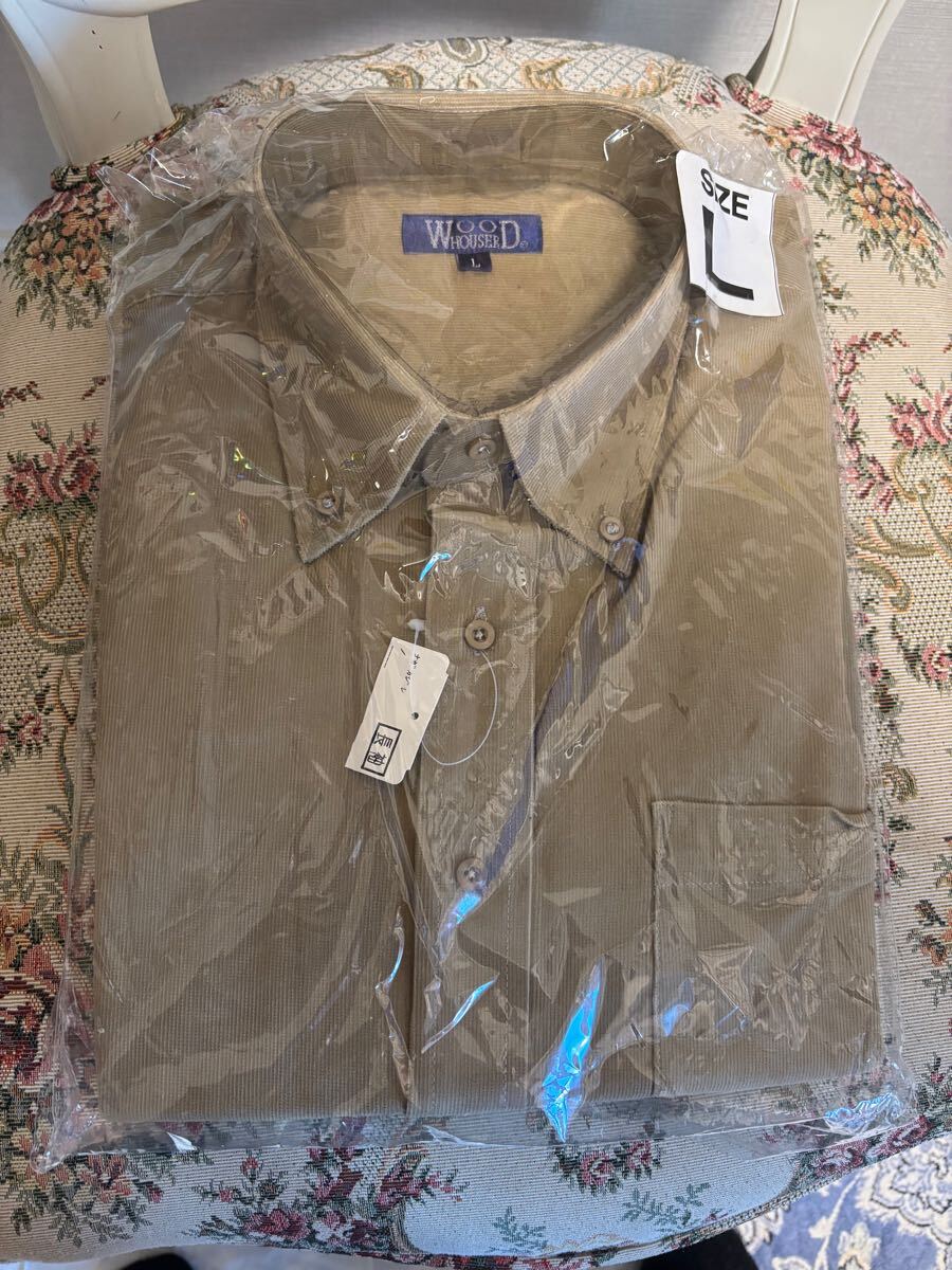 新品未使用タグ付き Lサイズ WOOD HOUSE 長袖シャツ メンズ 大きい 綿100拍卖