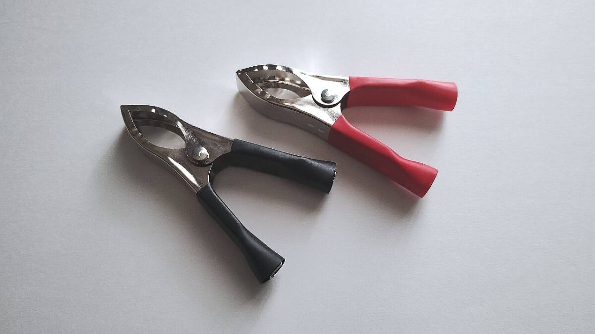 ワニ口クリップ 30A 赤+黒 1セット拍卖