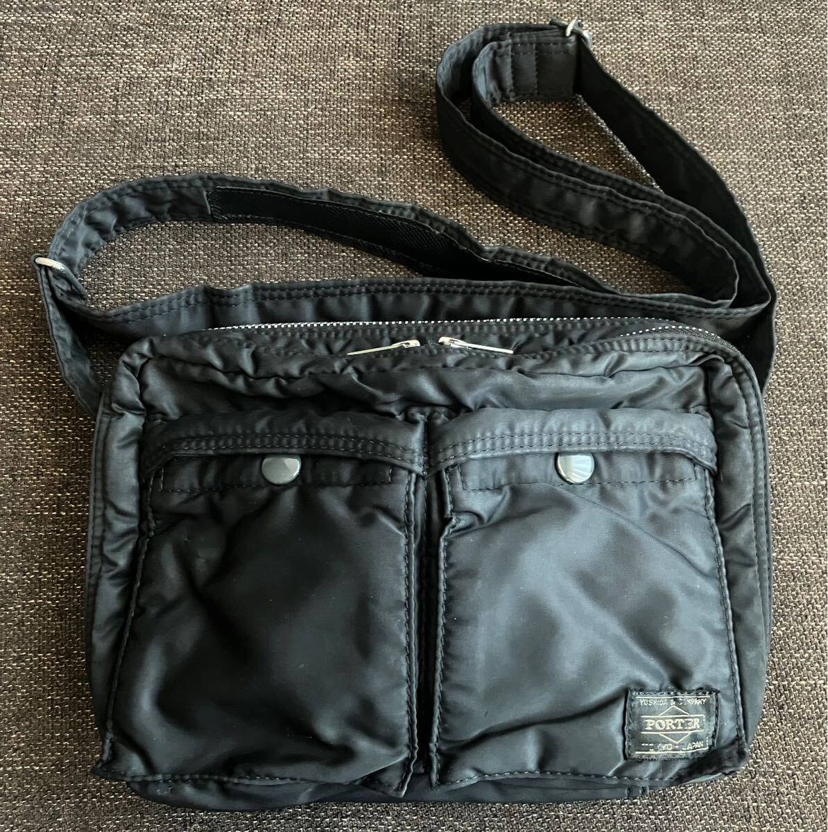PORTER ポーター タンカー ショルダーバッグ 2層 ブラック 黒拍卖