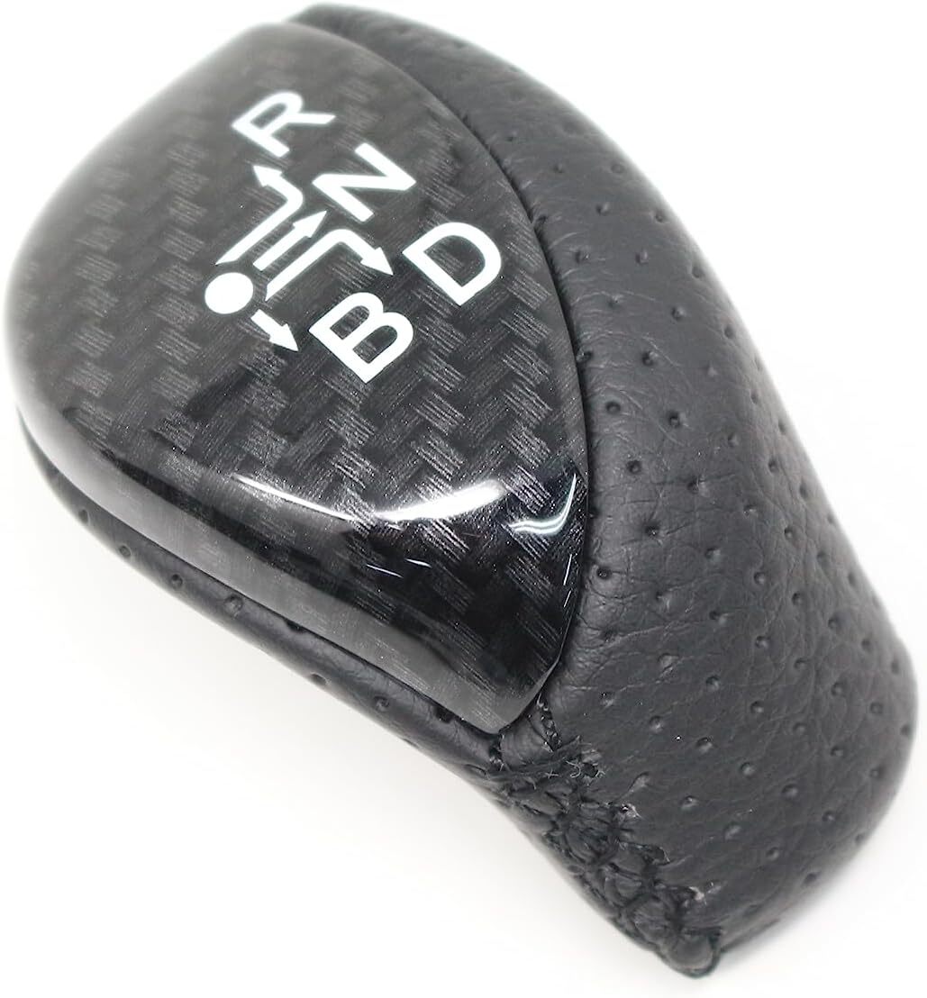 【B品】30系 プリウス カーボン調 シフトノブ 純正交換タイプ パンチングレザー ブラック 社外品 ZVW30 35 30プリウス 拍卖