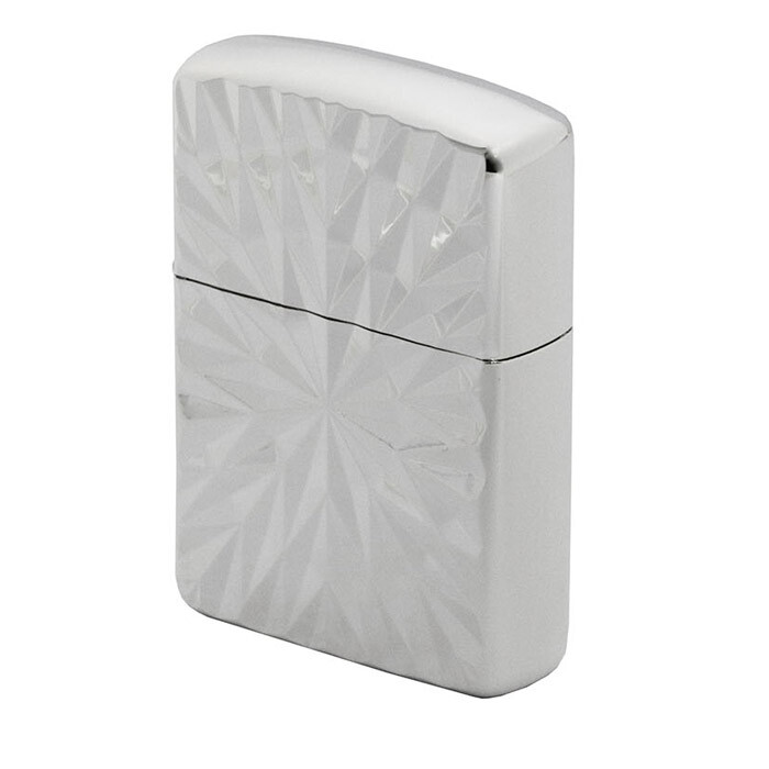 ジッポー #162アーマー(鎧)2面加工 ダイヤカット シルバー 162S-2RDCx1個&ギフトボックスセット(オイル+フリント+BOX)/送料無料拍卖