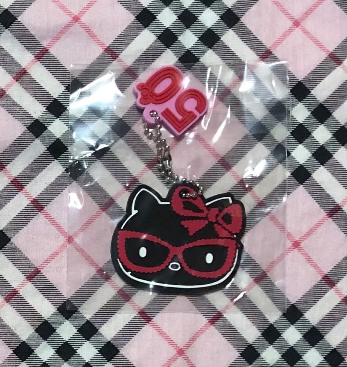ハローキティ HELLO KITTY 50TH ANNIVERSARY ラバーキーホルダー コレクション Part2 50周年 アニバーサリー ラバキー ガチャ 15番 メガネ拍卖