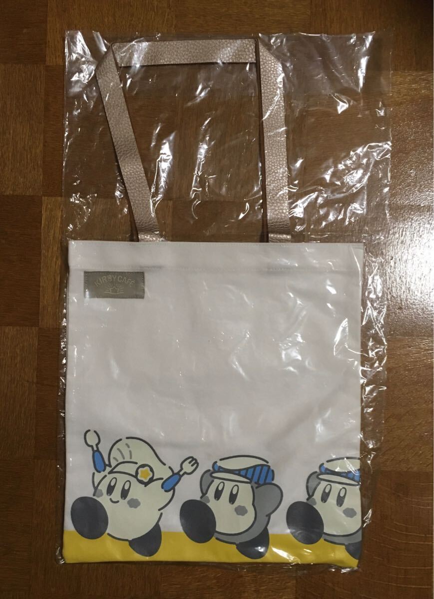 星のカービィ カービィカフェ オリジナル フェイクレザー×コットン フラットトート カービィ&ワドルディ 新品 未開封 未使用 タグ付き拍卖