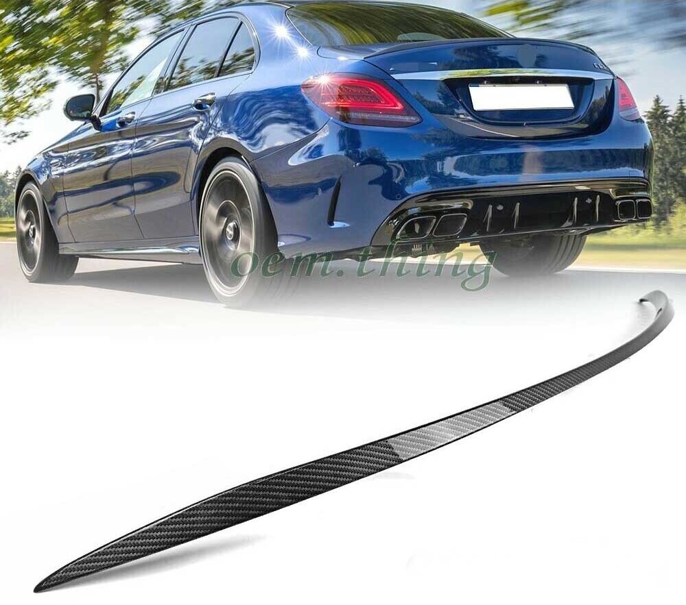 2015-2021 ベンツ W205 Cクラス セダン 本物のカーボン OE TYPE リアトランクスポイラー エアロ ウイング スポイラー拍卖