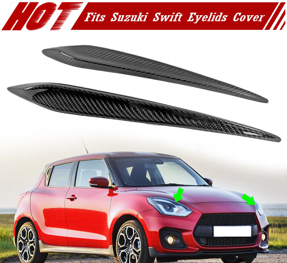2017-2024 スズキ ZC33S スイフトスポーツ ZC13S,ZC53S,ZD53S,ZD83S,ZC83S,ZC43S 本物のカーボン アイライン エアロ 左右セット拍卖