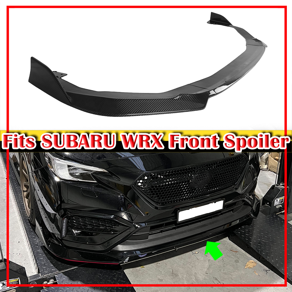 2022-2025 スバル WRX VB系 S4 STI Sport フロントリップスポイラー 3PCS 本物のカーボン D TYPE エアロ フロントアンダースポイラー拍卖