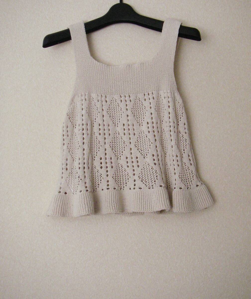 新品 サマンサモスモス 透かし編みモールニットビスチェ 拍卖