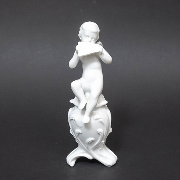 カポディモンテ(リチャード・ジノリ) フィギュリン『天使の音楽家(パンフルート)』拍卖