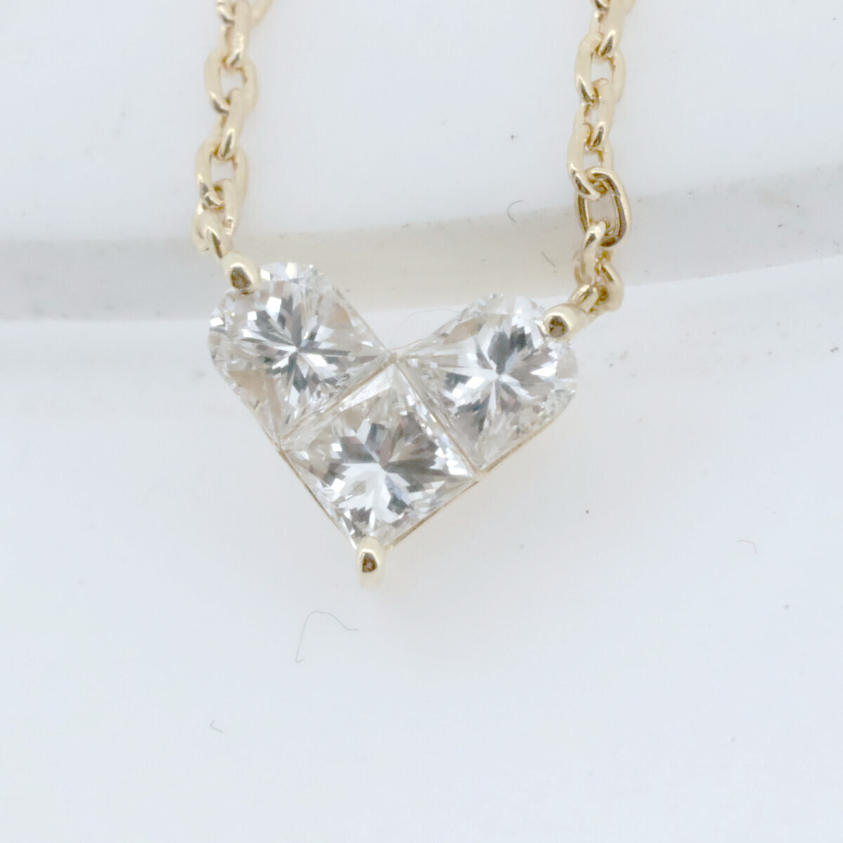 スタージュエリー ミステリアスハート ダイヤモンド ネックレス 0.28ct K18YG(18金 イエローゴールド) 質屋出品拍卖