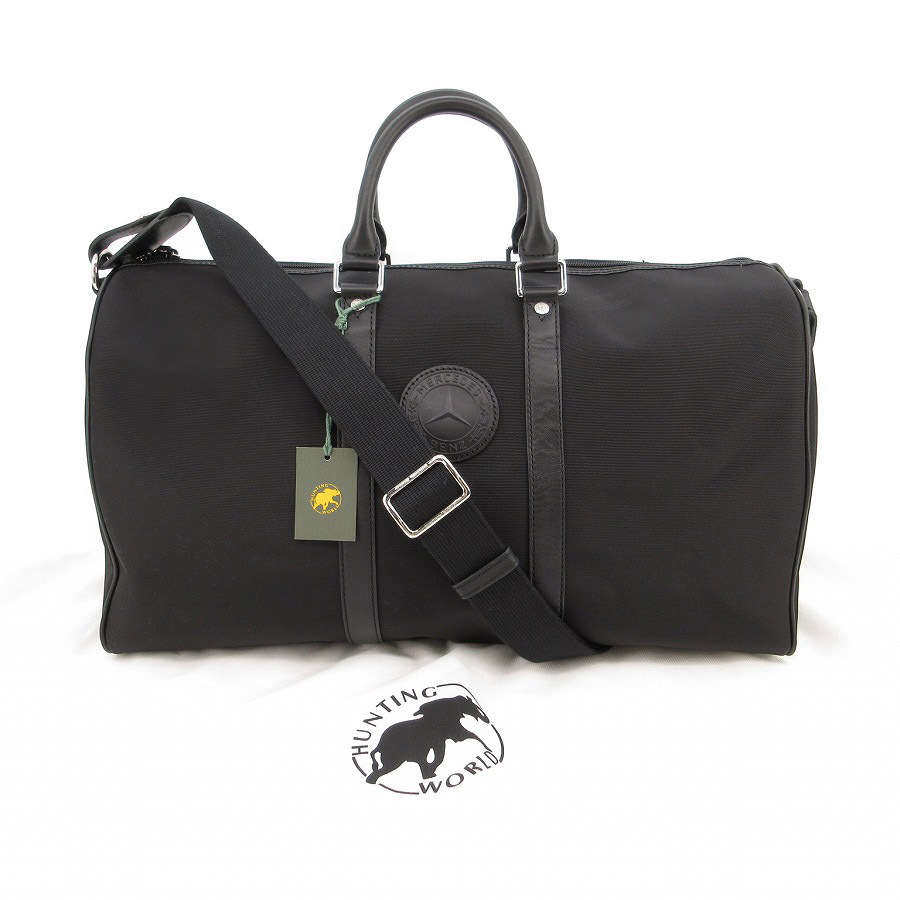送料無料 新品 未使用 ハンティングワールド メルセデスベンツ ボストンバッグ ショルダーバッグ 旅行カバン 鞄 2WAY メンズ拍卖